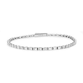 Rachel Koen 2.35Cttw Baguette Cut Diamond Tennis Bracelet