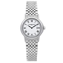 Raymond Weil Tradition 28mm Steel White Dial Quartz Ladies Watch