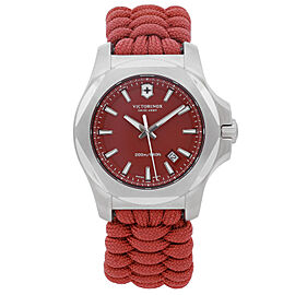 Victorinox Swiss Army I.N.O.X. 43mm Steel Red Dial Quartz Mens Watch