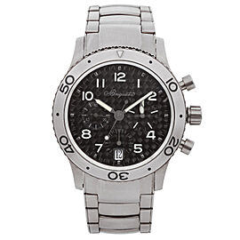 Breguet Type Transatlantique Titanium Carbon Fiber Dial Mens Watch