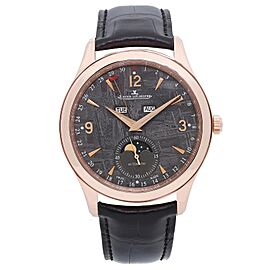 Jaeger LeCoultre Master 39mm 18K Rose Gold Gray Meteorite Dial Watch