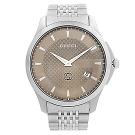 Gucci G-Timeless 40mm Stainless Steel Bronze Dial Quartz Mens Watch