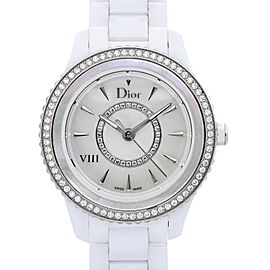 Christian Dior VIII Ceramic Diamond Bezel MOP Dial Ladies Watch