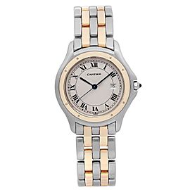 Cartier Panthere Cougar 18K Yellow Gold Steel Cream Dial Quartz Watch