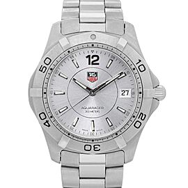 TAG Heuer Aquaracer 39mm Steel Silver Dial Quartz Mens Watch