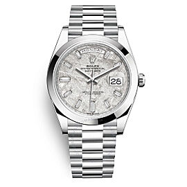 Rolex Day Date 40 Meteorite Diamond Dial Automatic Men's Platinum President Watch