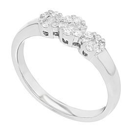 14K White Gold, 14K Yellow Gold Diamond Ring Size 7.25