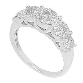 10K White Gold, 14K Yellow Gold Diamond Ring Size 7