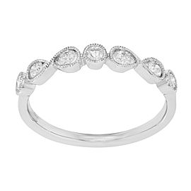 18K White Gold, 14K Yellow Gold Diamond Ring Size 6.5