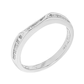 14K White Gold, 14K Yellow Gold Diamond Wedding Ring Size 7.25