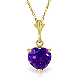 1.15 CTW 14K Solid Gold It's A Date Amethyst Necklace