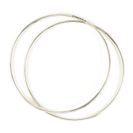 TIFFANY & Co 925 Silver Round Hoop Circle 2 Row Bracelet