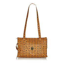 MCM Visetos Leather Tote Bag