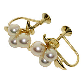 MIKIMOTO 18K Yellow Gold Earring QJLXG-921