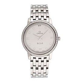 Omega DeVille 424.15.27.60.52.001 Stainless Steel & Silver Dial 27.4mm Womens Watch