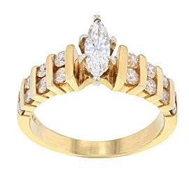 14K Yellow Gold Diamond Engagement Ring