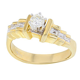 14K Yellow Gold Diamond Engagement Ring