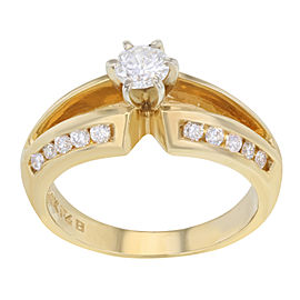 14K Yellow Gold Diamond Engagement Ring