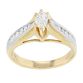 14K White Gold, 14K Yellow Gold Diamond Engagement Ring