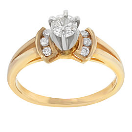 14K White Gold, 14K Yellow Gold Diamond Engagement Ring