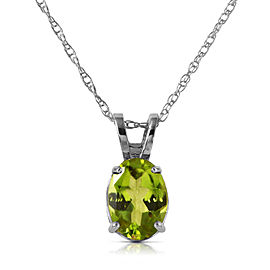 0.85 CTW 14K Solid White Gold Fit For A Queen Peridot Necklace