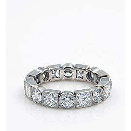 Rachel Koen 4.00cts Round Princess Cut Diamond Eternity Band SZ 6.25