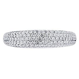 18K White Gold 0.50cts Genuine Diamond Pave Ladies Ring Size 6.5