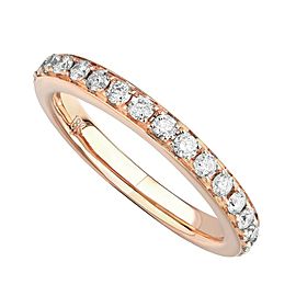 18K Rose Gold 0.65cts Genuine Diamond Pave Ladies Ring Size 6.5