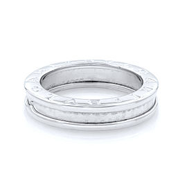 Bvlgari B.Zero 18K White Gold Ring Size 6.75