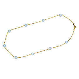 Rachel Koen Pearl Necklace Choker By The Yard 14K Yellow Gold