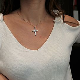 True Diamond Cross Pendant Necklace