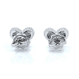 Rachel Koen 18K White Gold Pave Set Diamond Butterfly Stud Earrings 0.48cts