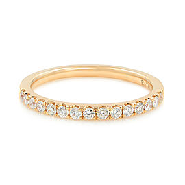 Rachel Koen Scoop Pave Diamond Wedding Band 18K Rose Gold 0.28cttw