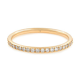 Micro Pave Delicate Diamond Eternity Band 18K Rose Gold 0.39cttw