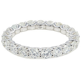 U-shape Diamond Eternity Band 18K White Gold 1.90cttw