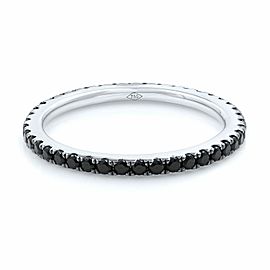 Rachel Koen Black Diamond 0.54 cttw 18K White Gold Pave Eternity Band