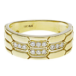 Rachel Koen Yellow Gold Diamond Fashion Wedding Anniversary Ring 0.20cttw