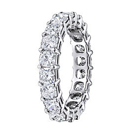 Rachel Koen Platinum Cushion Cut Diamond Eternity Band 5.42cts