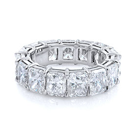 Rachel Koen Radiant Cut Diamond Eternity Band Ring 8.72cts Size 5.5 Platinum