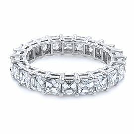 Rachel Koen Asscher Cut Diamond Eternity Ring Band 3.98cts Size 6.25