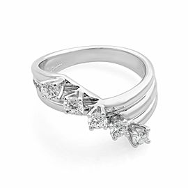 True 18K White Gold Diamond Fashion Ring 0.60cts Size 7