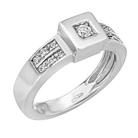 Saya 18K White Gold Diamond Ladies Ring 0.24 Cttw