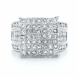 Rachel Koen 14K White Gold Wide Band Diamond Engagement Ring 3.00ct SZ 8