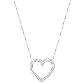 Tiffany & Co. Platinum Diamond Heart Necklace 0.57 Cttw