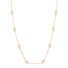 14K Rose Gold Diamonds by the Yard 0.77cttw 18 Inch Necklace