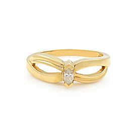 Rachel Koen 14K Yellow Gold 0.12Cttw Diamonds Women Engagement Ring Size 7