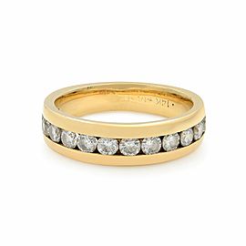 True 14K Gold Round Cut Diamond Wedding Band Womens Ring 0.56 Cttw Size 6