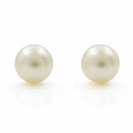 Rachel Koen 14K Yellow Gold Natural Pearl Stud Earrings 6.5mm