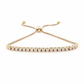 Rachel Koen 14K Rose Gold Slider Diamond 0.50cts Bracelet