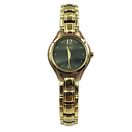 Seiko Dress Black Dots Dial Gold Tone Steel Quartz Ladies Watch SUJ908